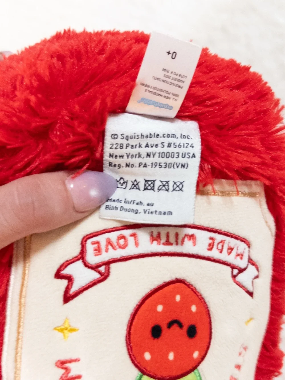 Squishable Strawberry Jam Jar Plushie 10” - “Made with Love”